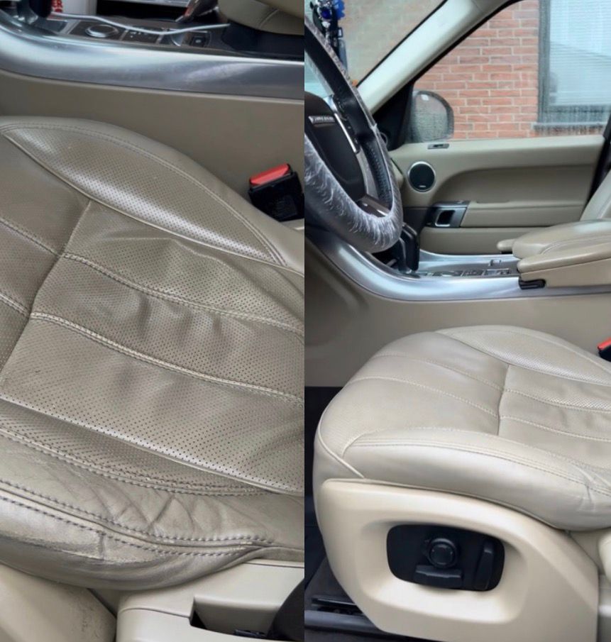 Fahrzeug Detailing Service - Cockpit Reinigung Vorher-Nachher